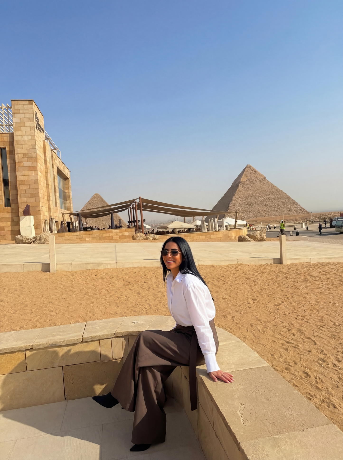 Flowy Wrap Pants - Brown