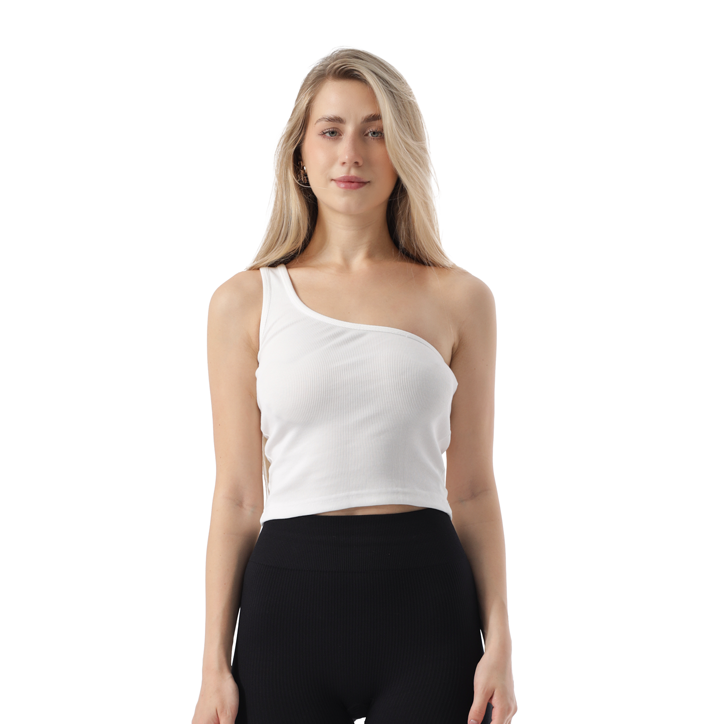 RIBBED ONE SHOULDER