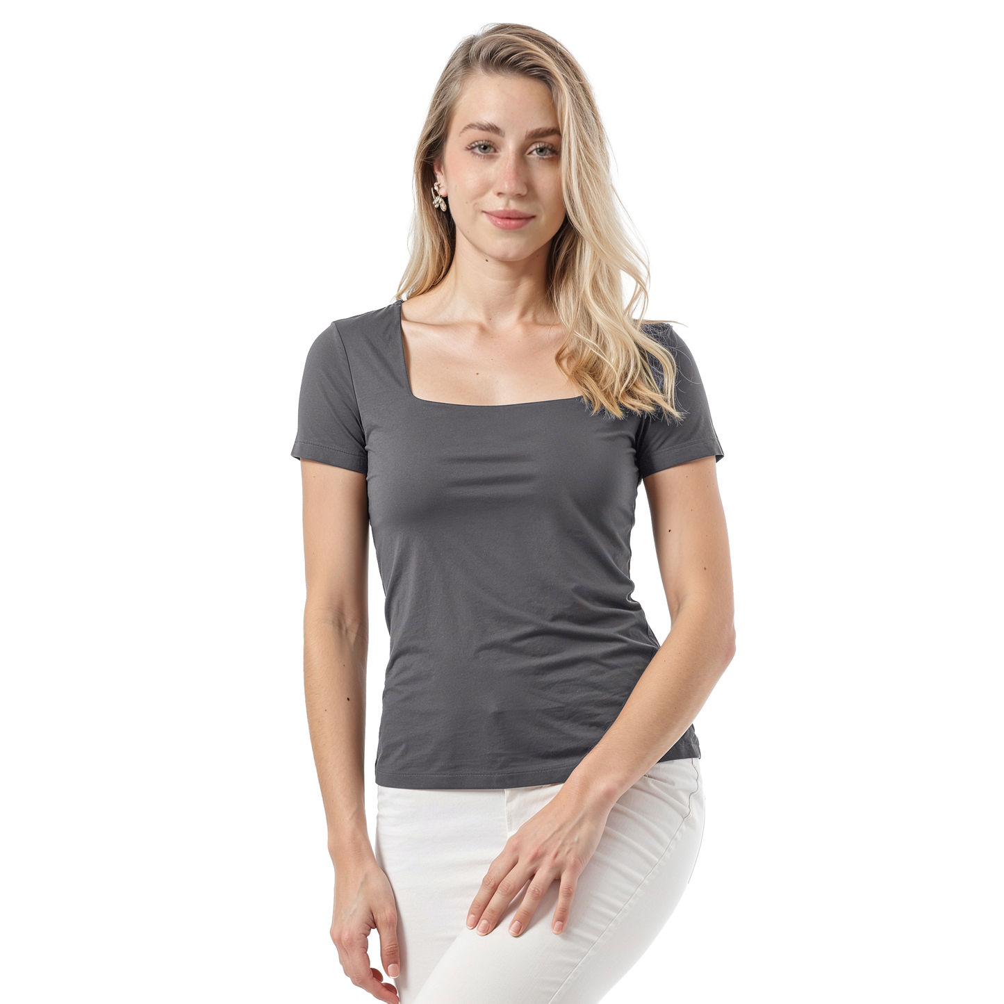 SQUARE NECK SHORT SLEEVE
