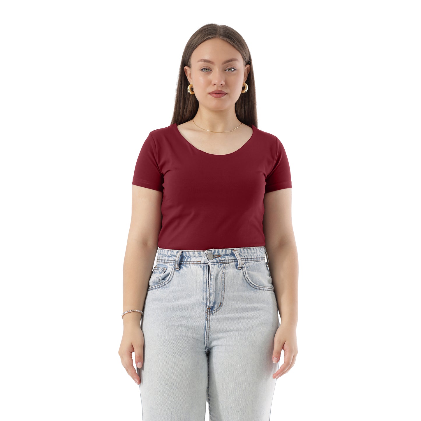 COTTON WIDE NECK SHORT SLEEVE