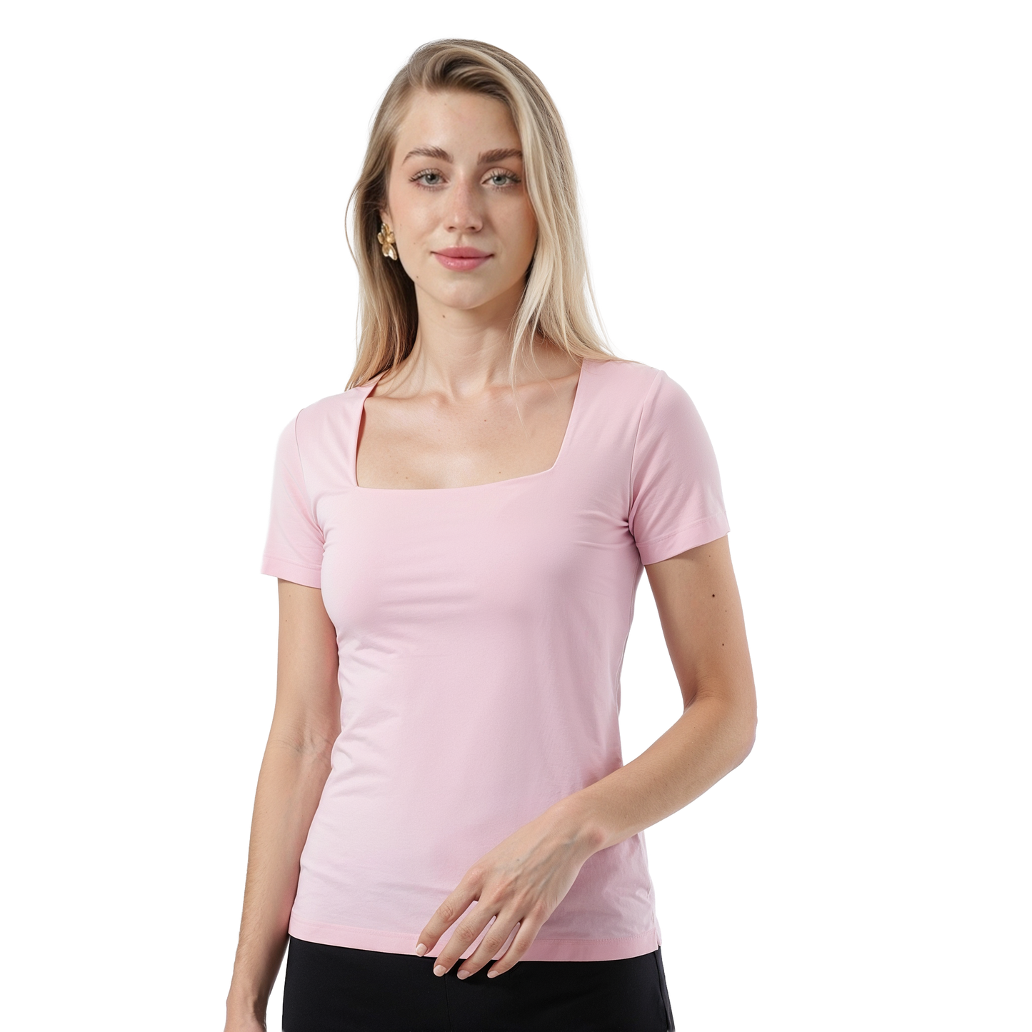 SQUARE NECK SHORT SLEEVE