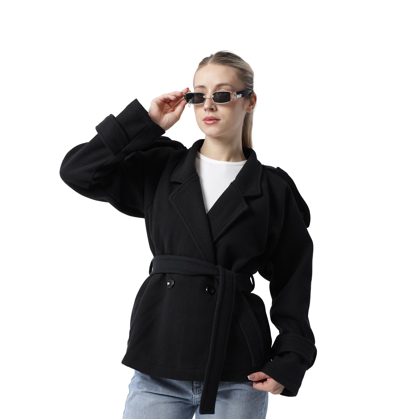 Wool Blend Coat Black