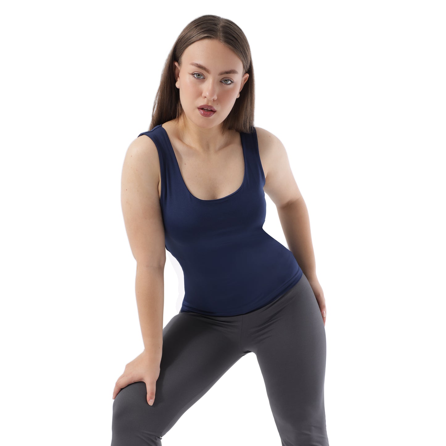 TANK TOP WIDE NECK SLEEVLESS