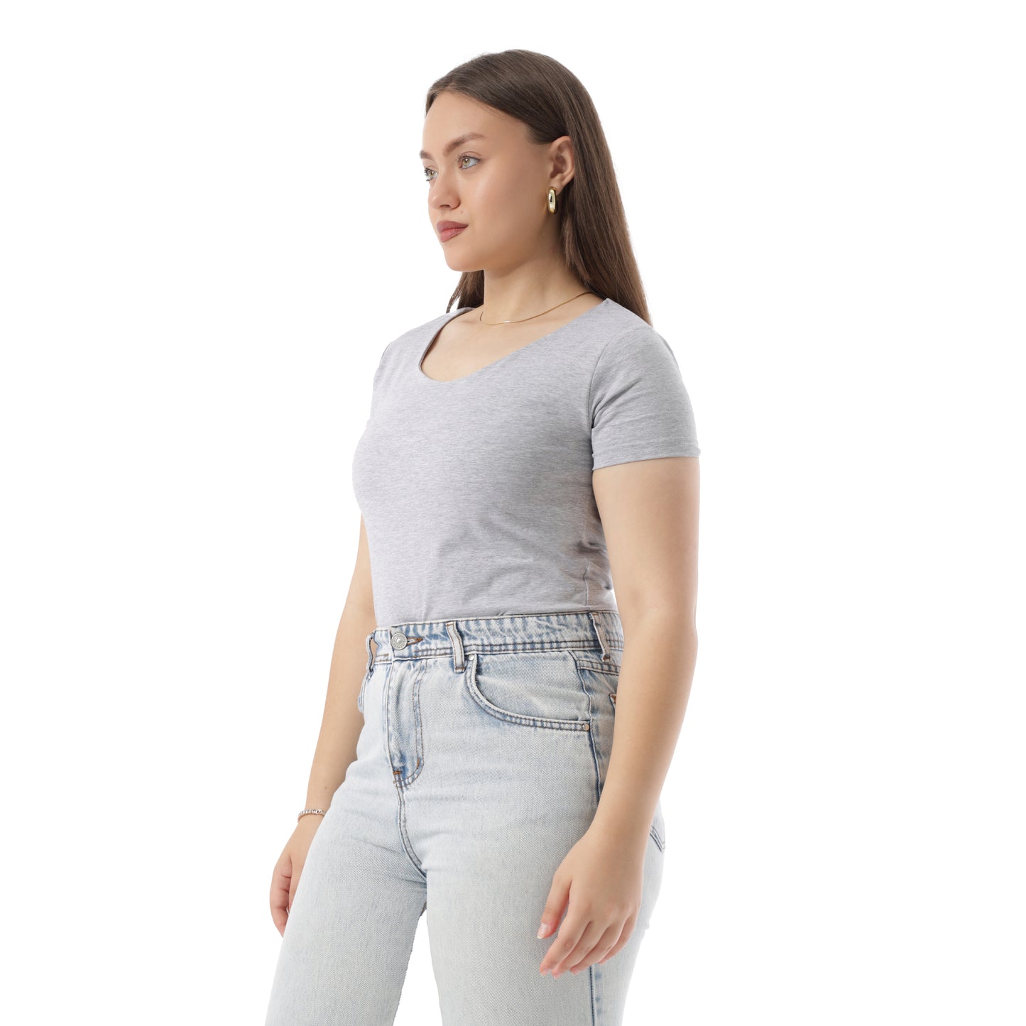 COTTON WIDE NECK SHORT SLEEVE