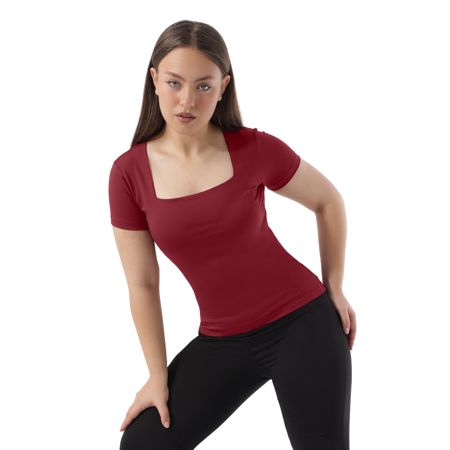SQUARE NECK SHORT SLEEVE