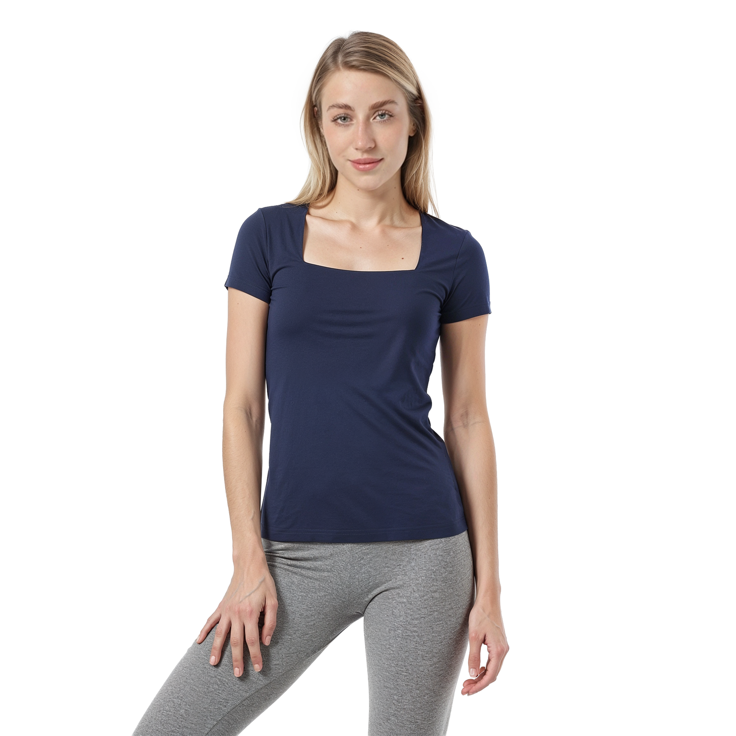 SQUARE NECK SHORT SLEEVE