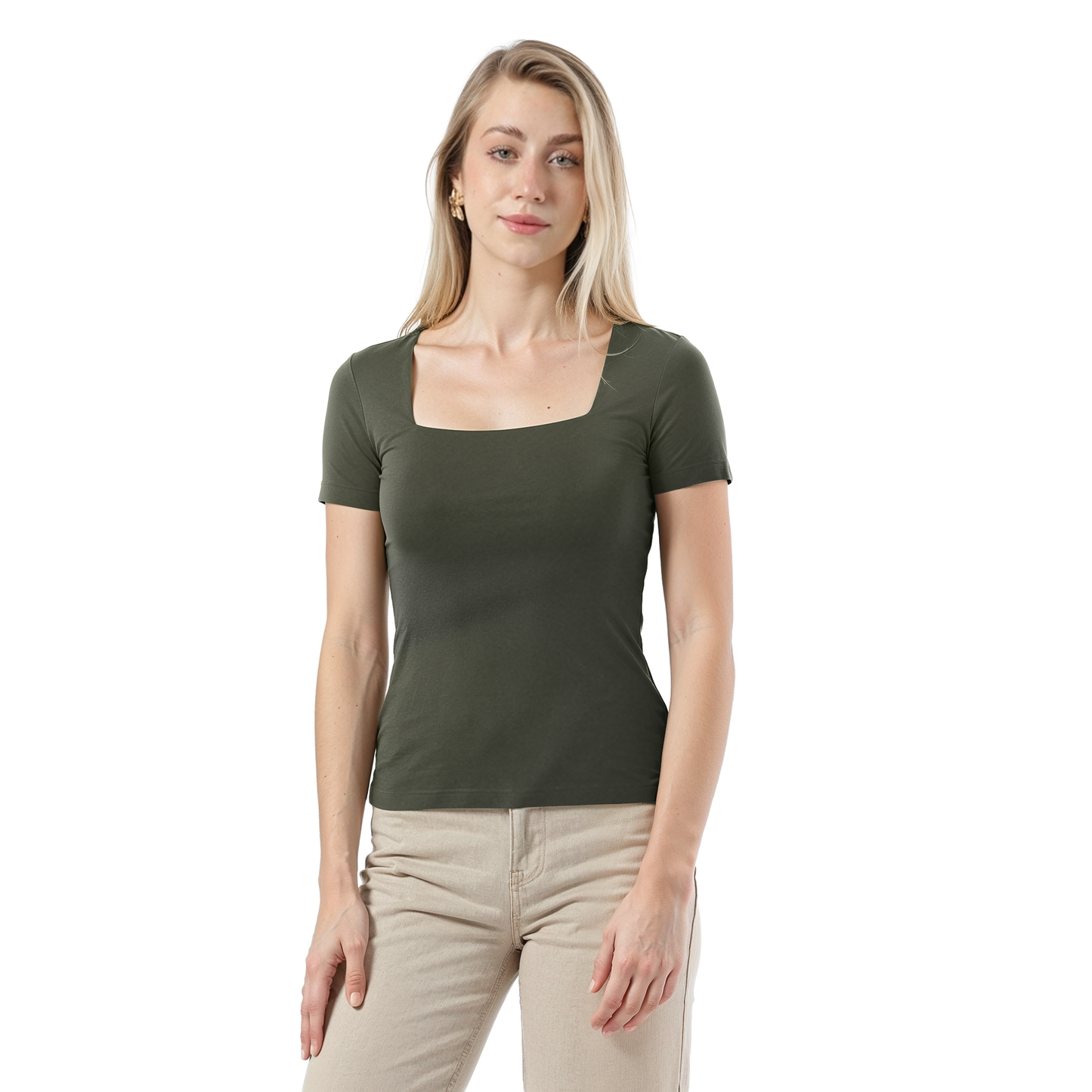 SQUARE NECK SHORT SLEEVE