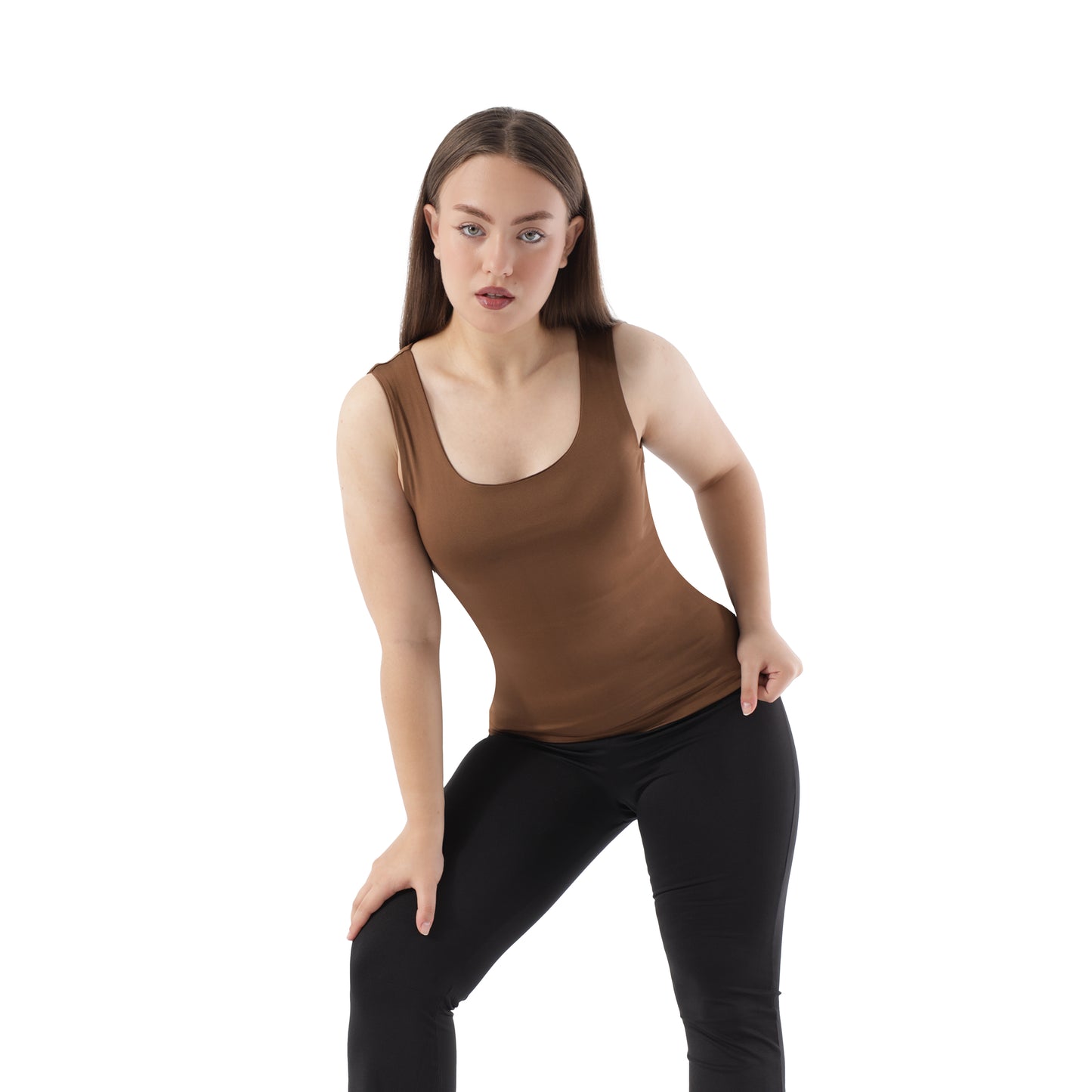 TANK TOP WIDE NECK SLEEVLESS