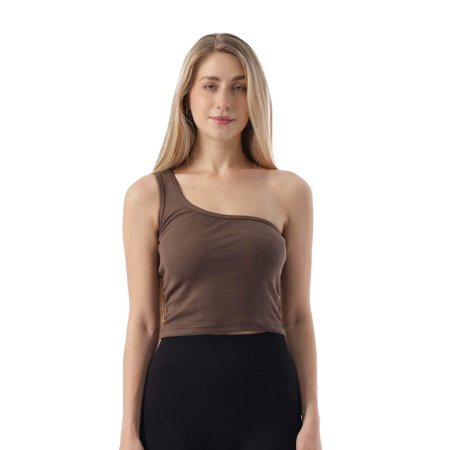 RIBBED ONE SHOULDER