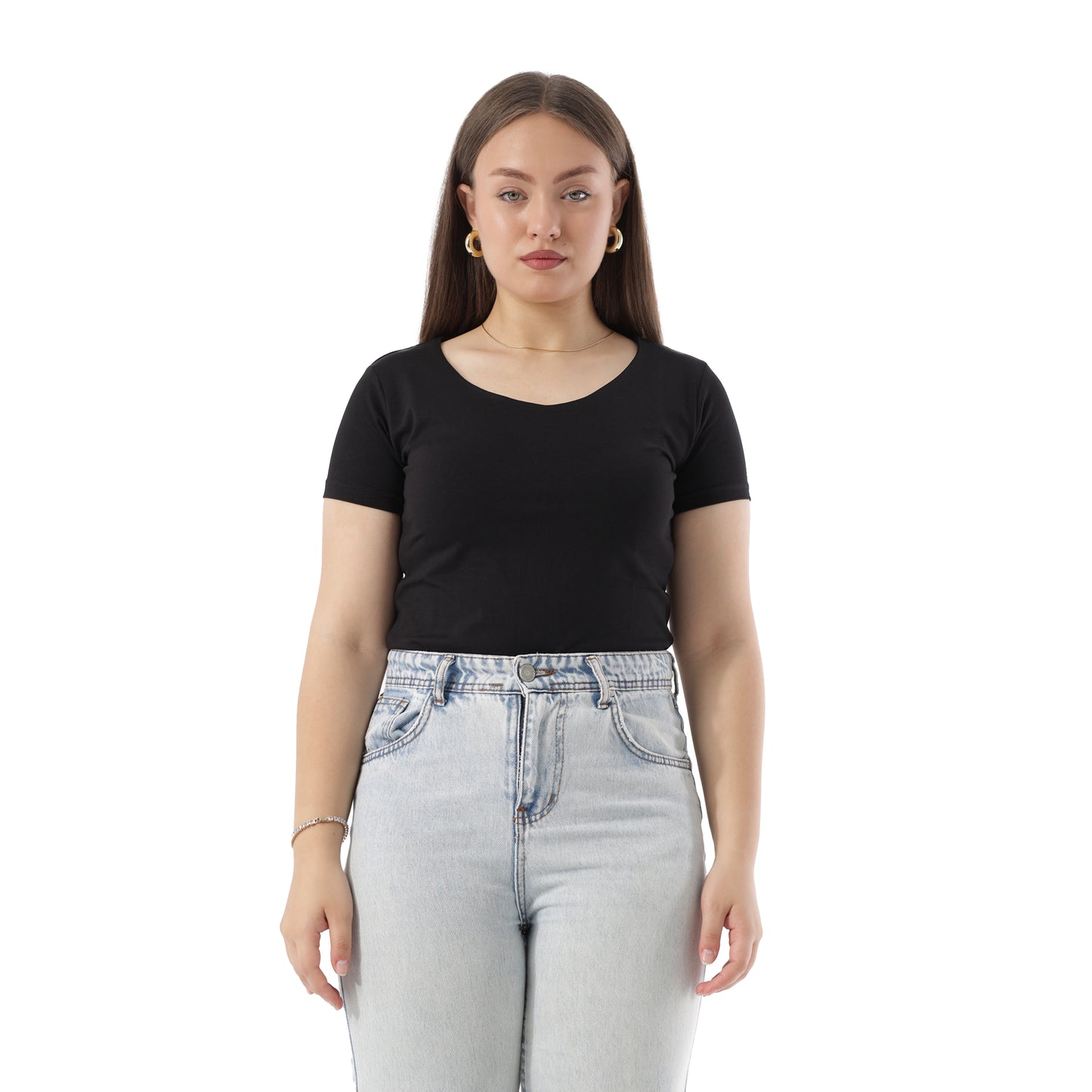 COTTON WIDE NECK SHORT SLEEVE