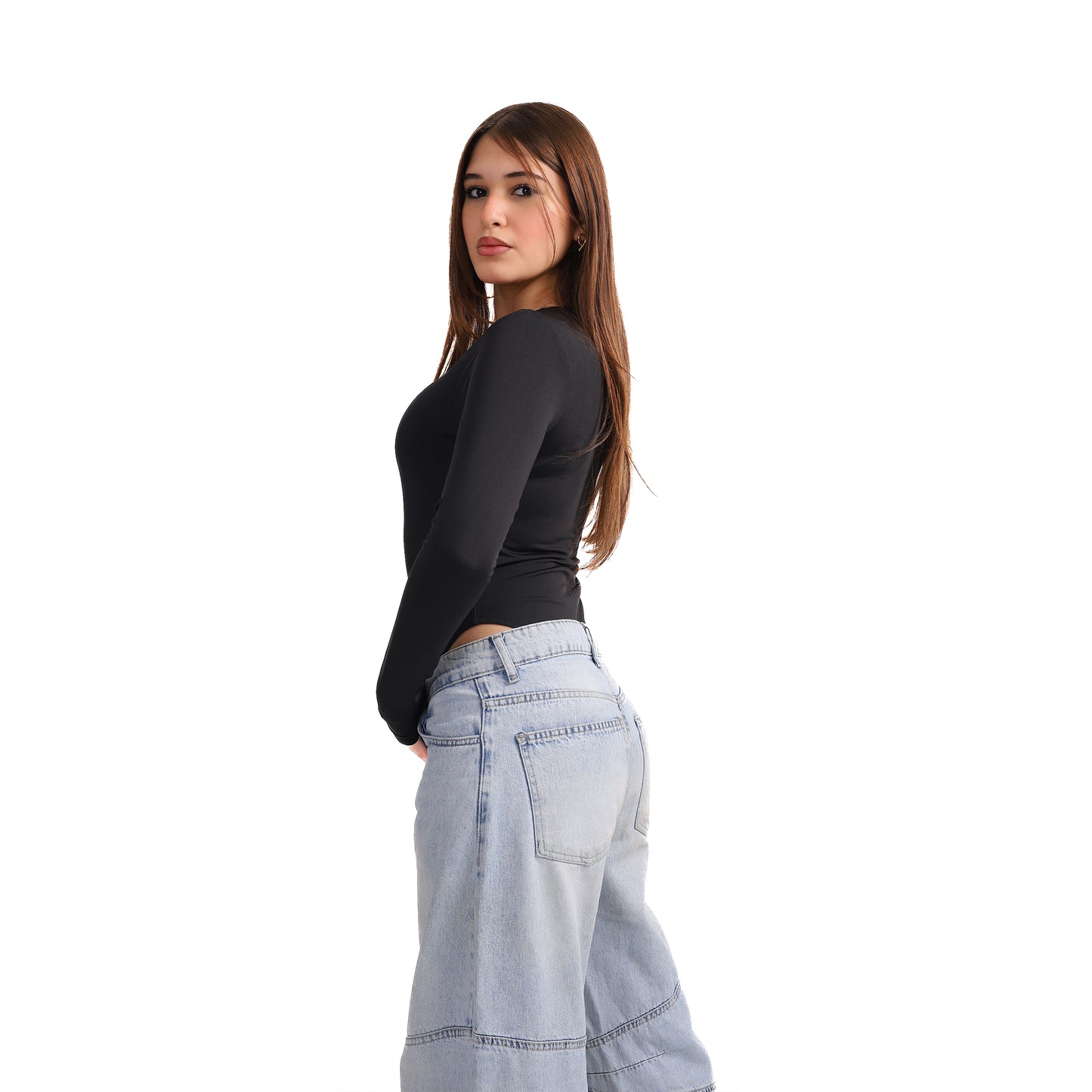 ROUND NECK LONG SLEEVE BODY SUIT