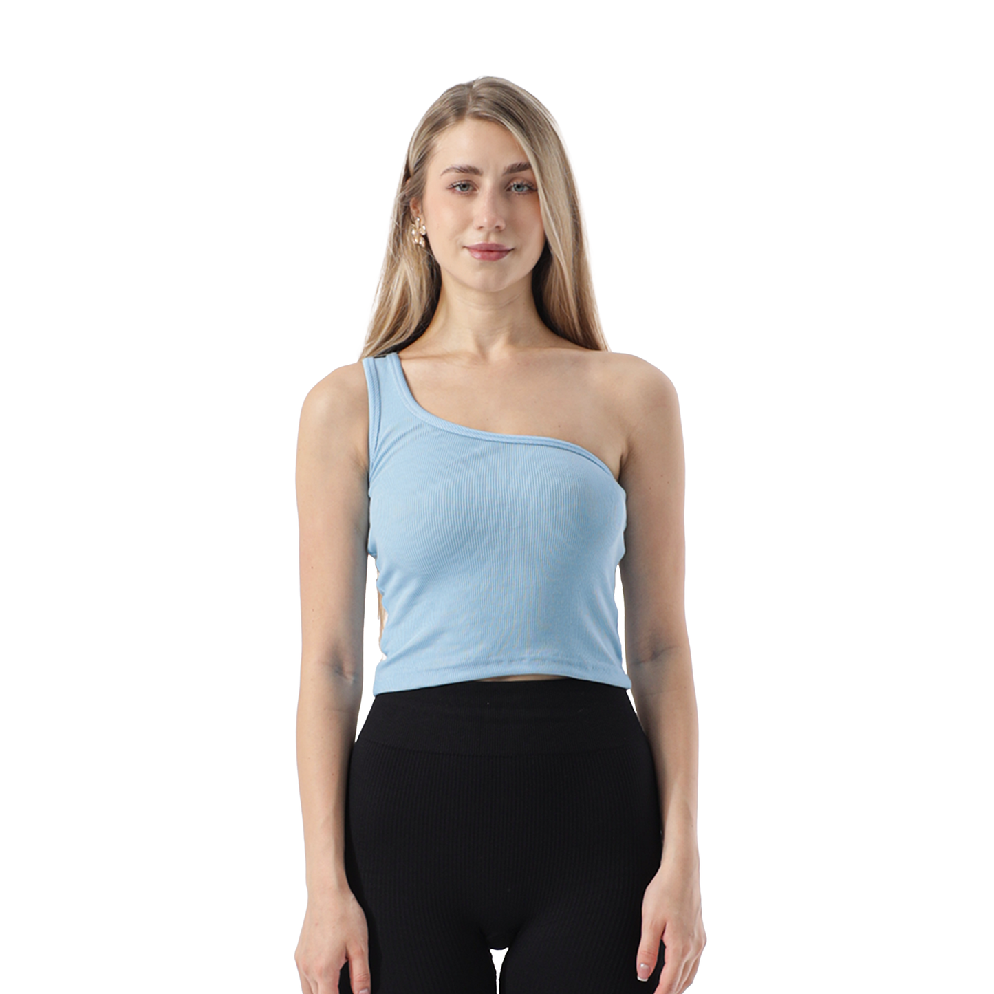 RIBBED ONE SHOULDER