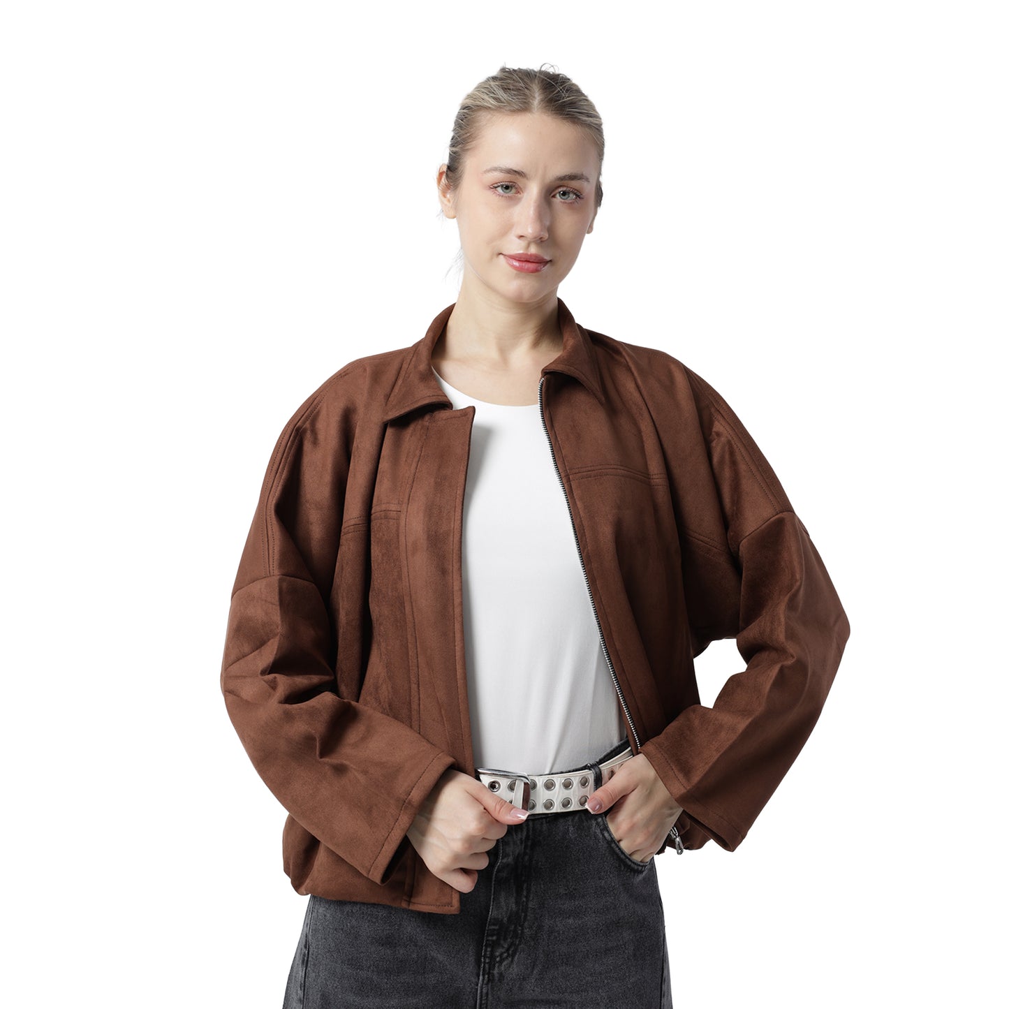 Suede-jacket Brown