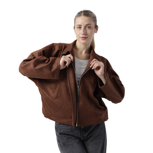 Suede-jacket Brown