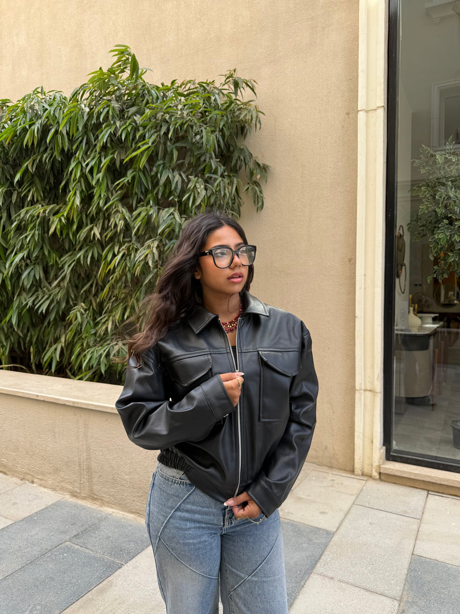 Leather Jacket-Black