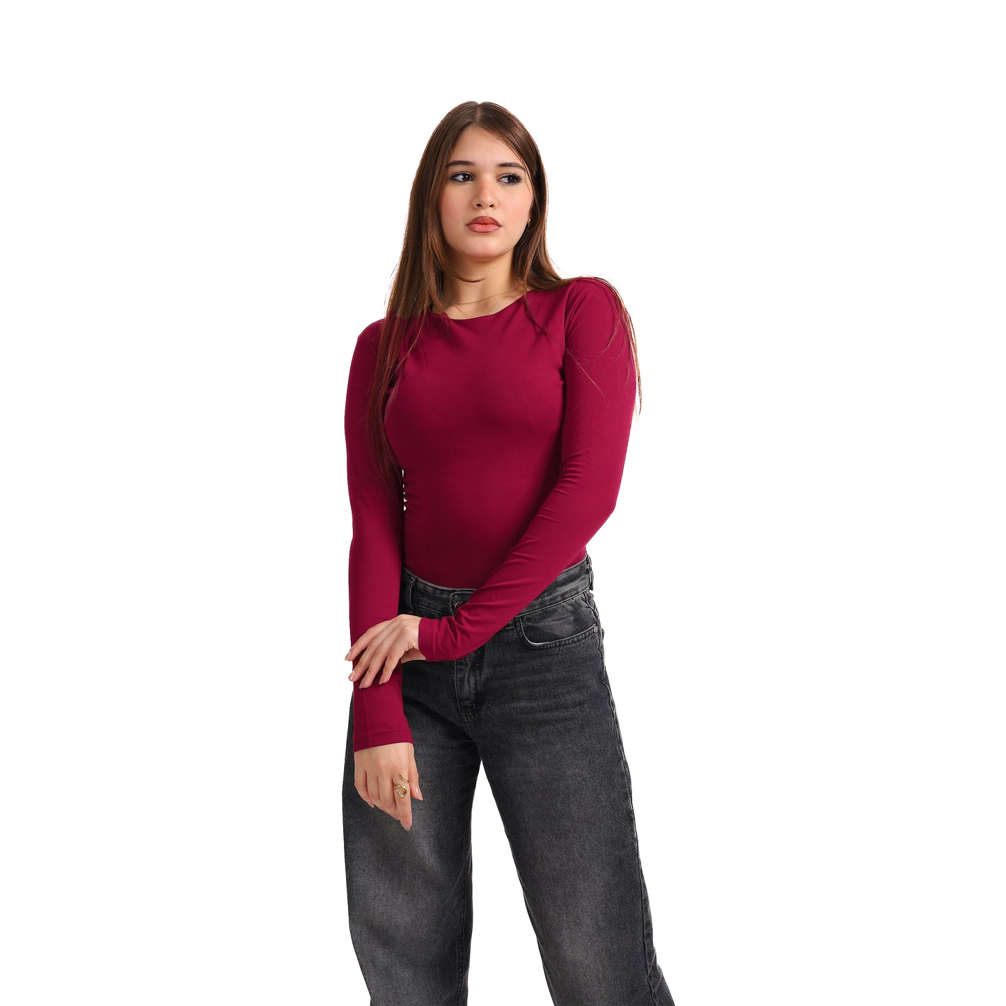 COTTON ROUND NECK LONG SLEEVE