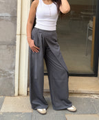 Flowy Wrap Pants - Dark Gray