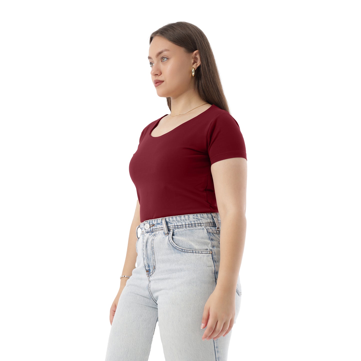 COTTON WIDE NECK SHORT SLEEVE