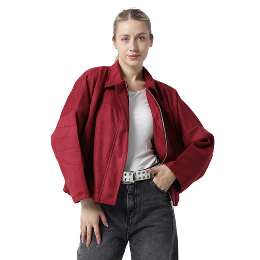 Suede-jacket Burgundy