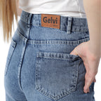Lined-Wide-Leg Denim--Blue Vintage
