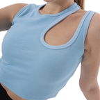 RIBBED CUT OUT SHOULDER