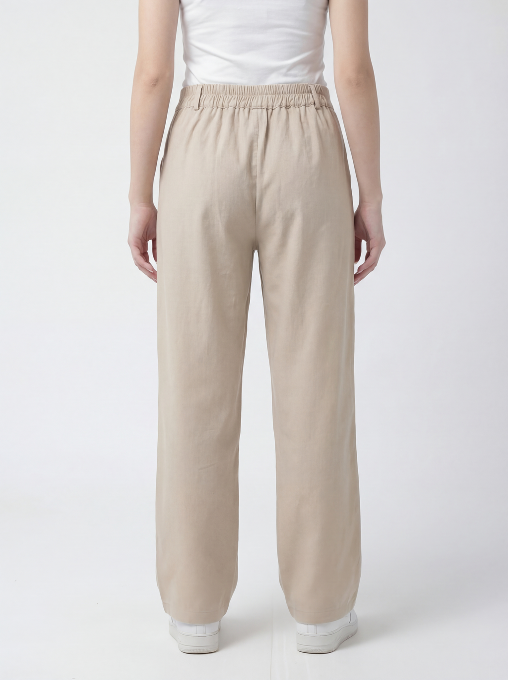 Relaxed Flow Pants - Beige