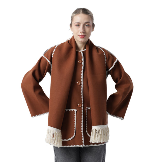 Fringe Scarf Coat Havan