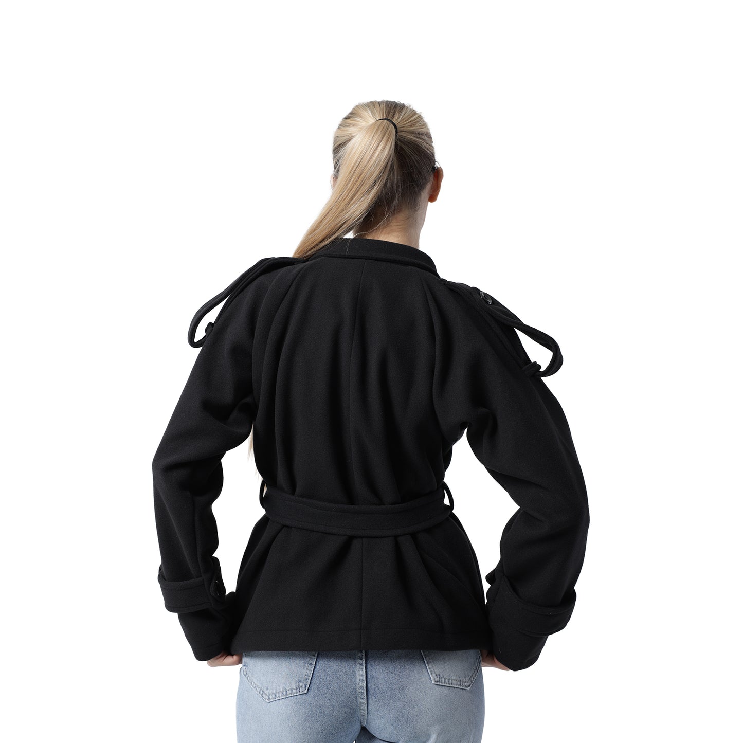 Wool Blend Coat Black