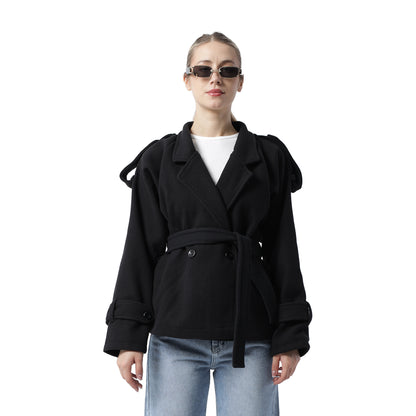 Wool Blend Coat Black