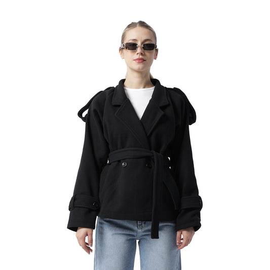 Wool Blend Coat Black