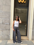 Flowy Wrap Pants - Dark Gray