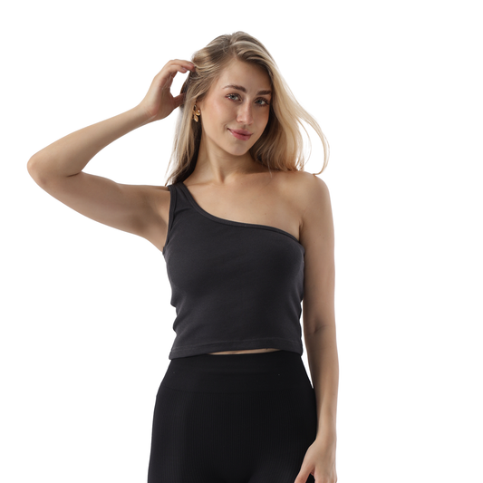 RIBBED ONE SHOULDER