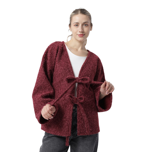 Lush Cardigan Burgundy
