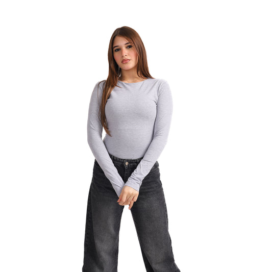COTTON ROUND NECK LONG SLEEVE