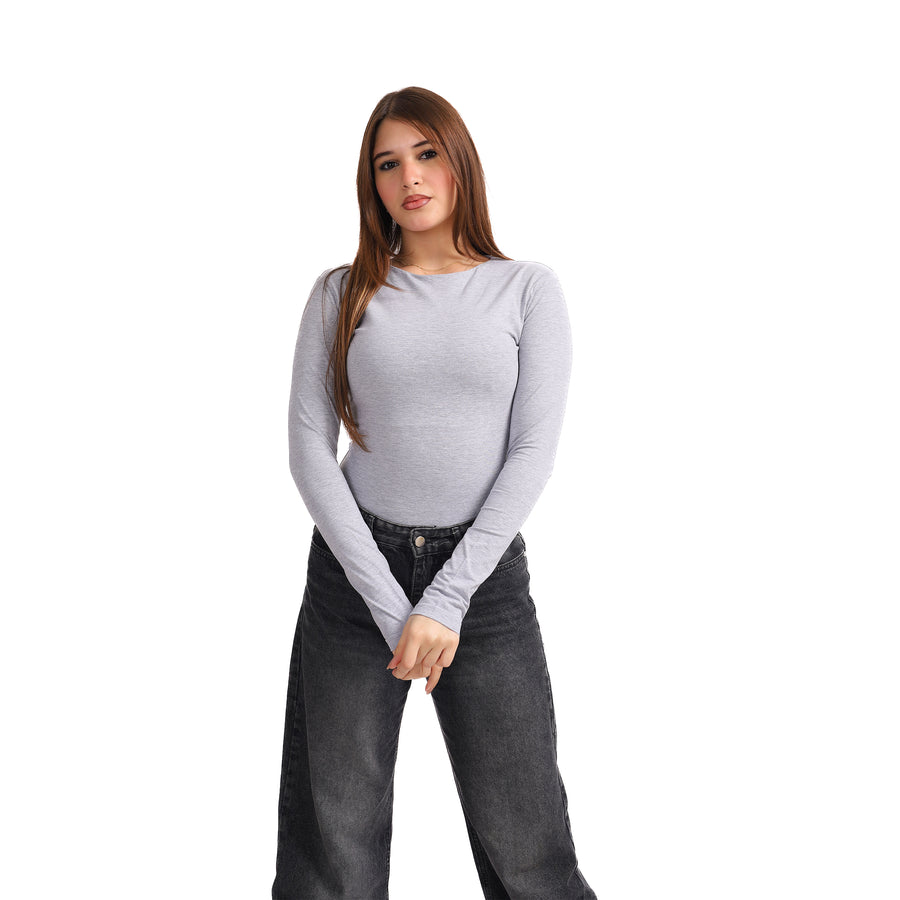 COTTON ROUND NECK LONG SLEEVE