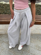 Cloud Wide-Leg Sweatpants - Heather Grey