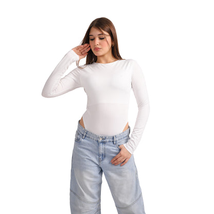 ROUND NECK LONG SLEEVE BODY SUIT