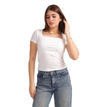SQUARE NECK SHORT SLEEVE