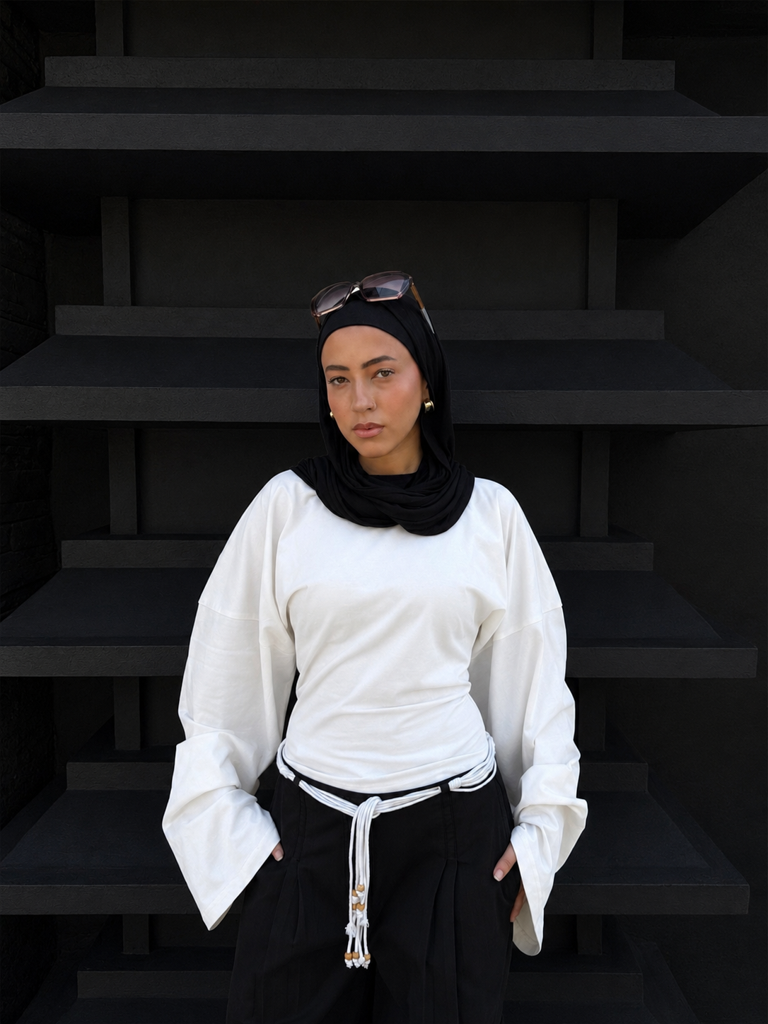 Everyday Waist-Fit Top - white