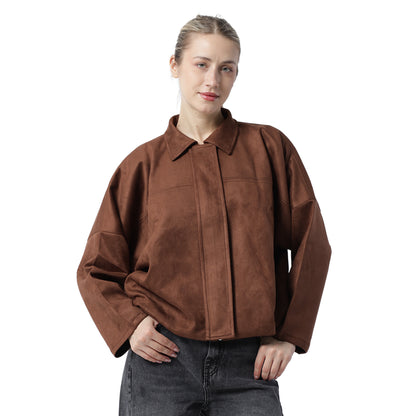 Suede-jacket Brown