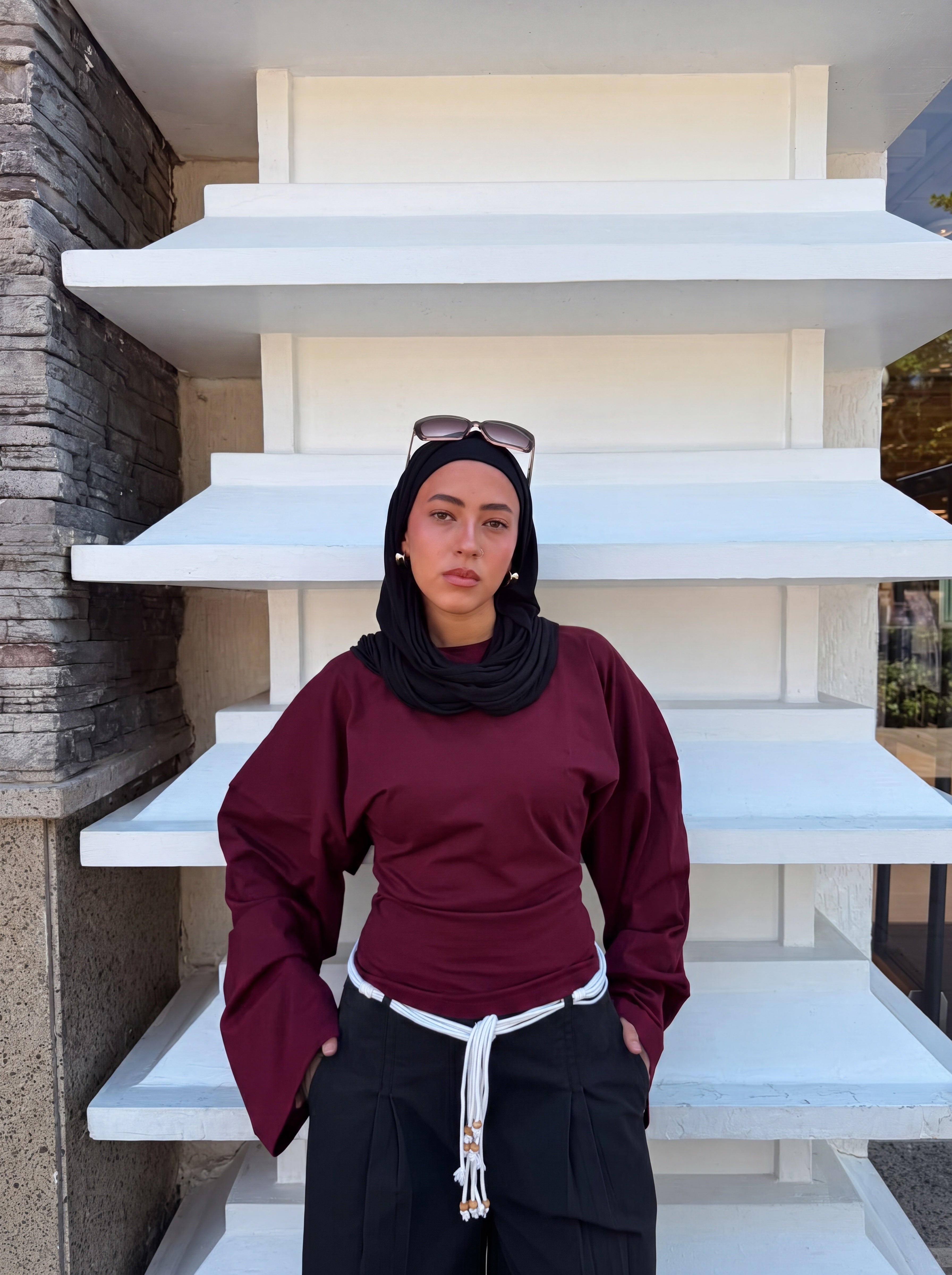 Everyday Waist-Fit Top - Burgundy