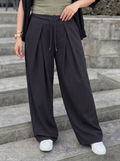 Cloud Wide-Leg Sweatpants - Black
