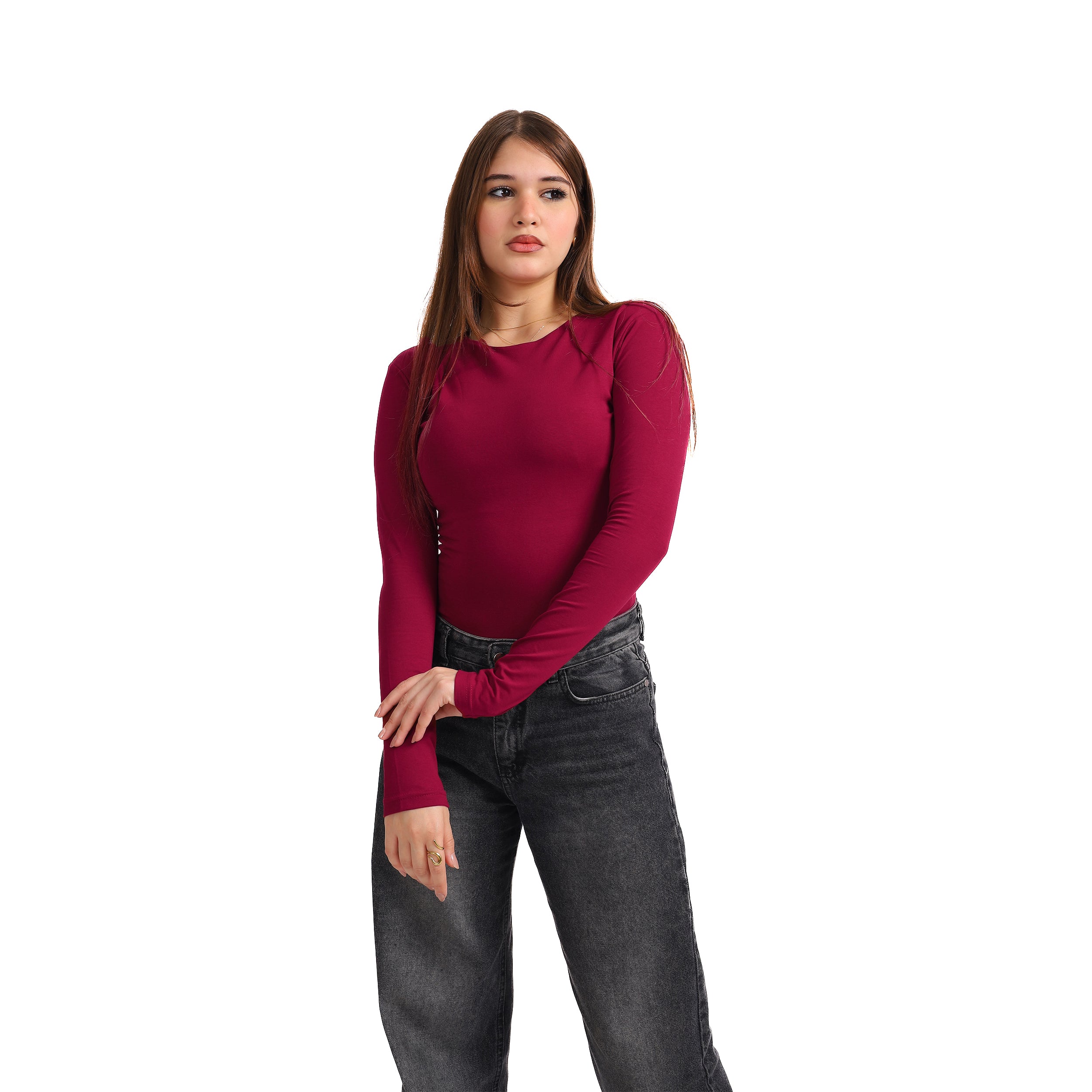 COTTON ROUND NECK LONG SLEEVE